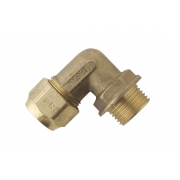 Spartan Male Elbow Flanged With Nut 20mm Brass DR - EMFD20